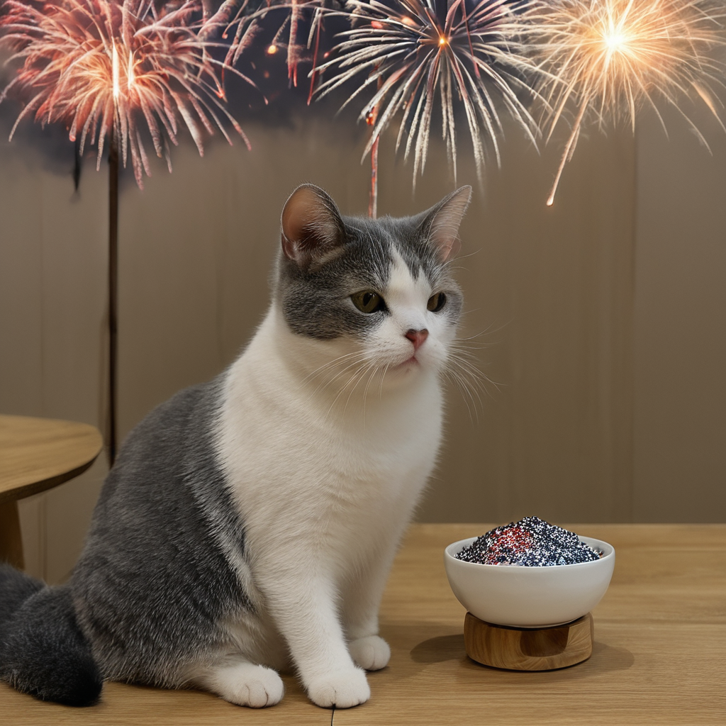 どこかの場所に小さな生きものがいる情景にゃ。ボクがカメラで撮ったきょうの1枚にゃ。