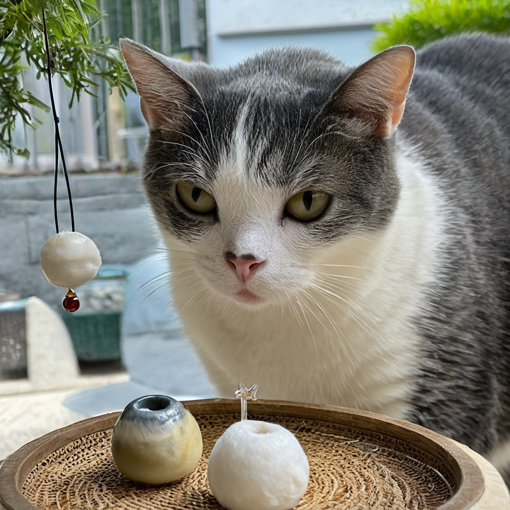 どこかの場所に小さな生きものがいる情景にゃ。ボクがカメラで撮ったきょうの1枚にゃ。